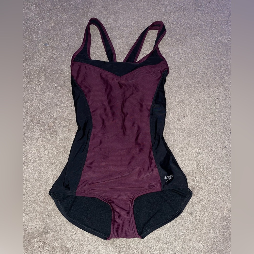 One piece cross back swimsuit